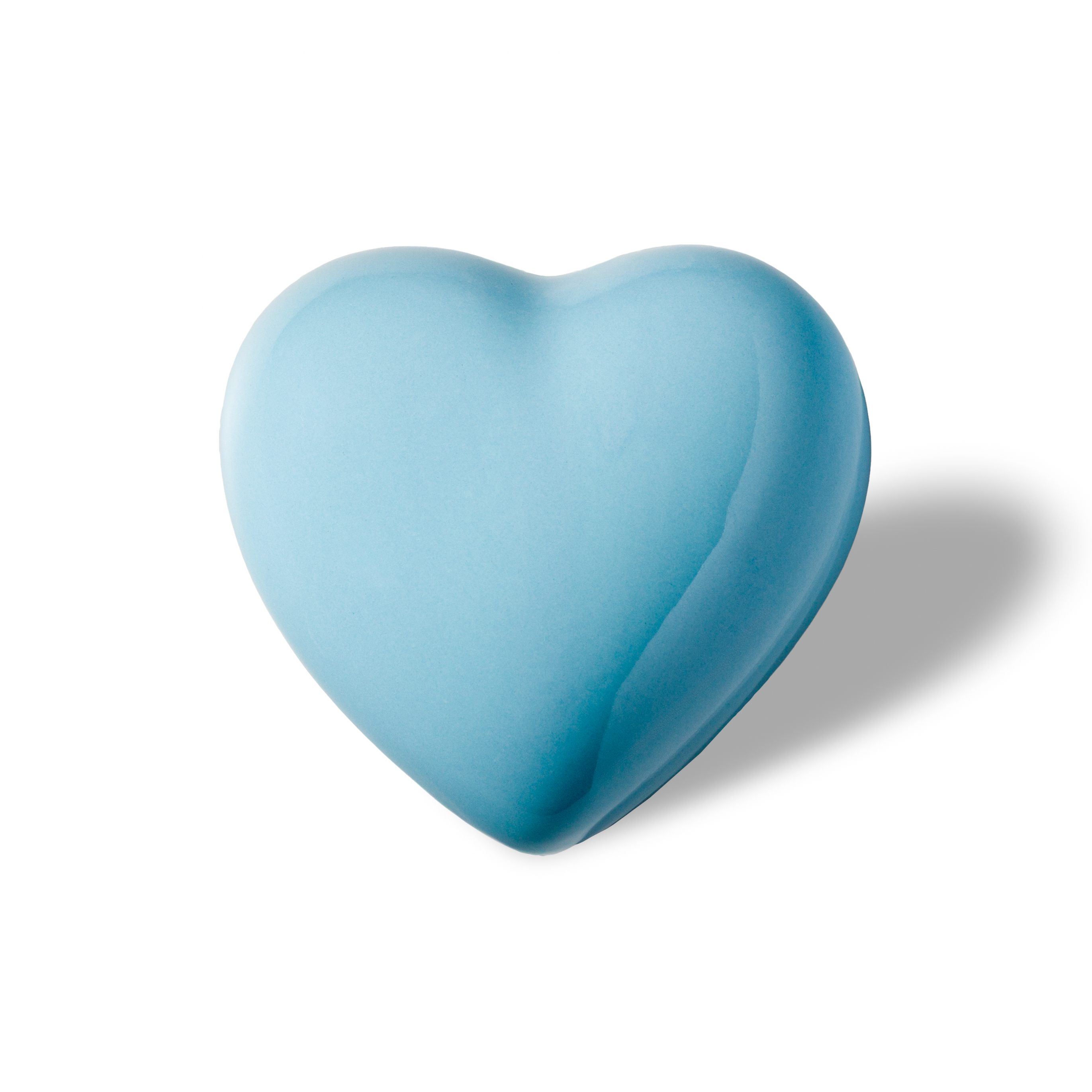 Sky blue Small Heart Regular ceramic pet urn, 50 ml