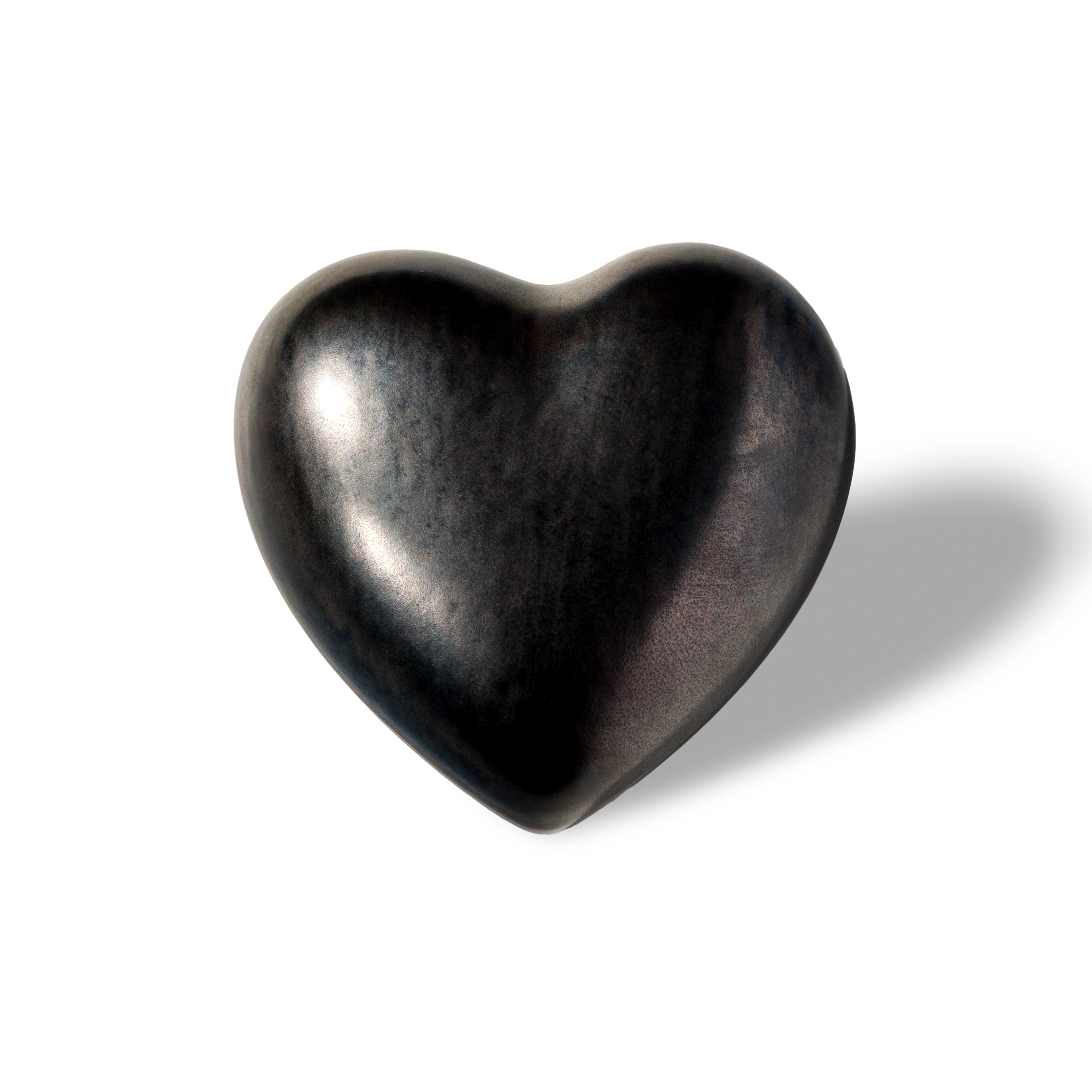 Graphite Small Heart Regular ceramic pet urn, 50 ml