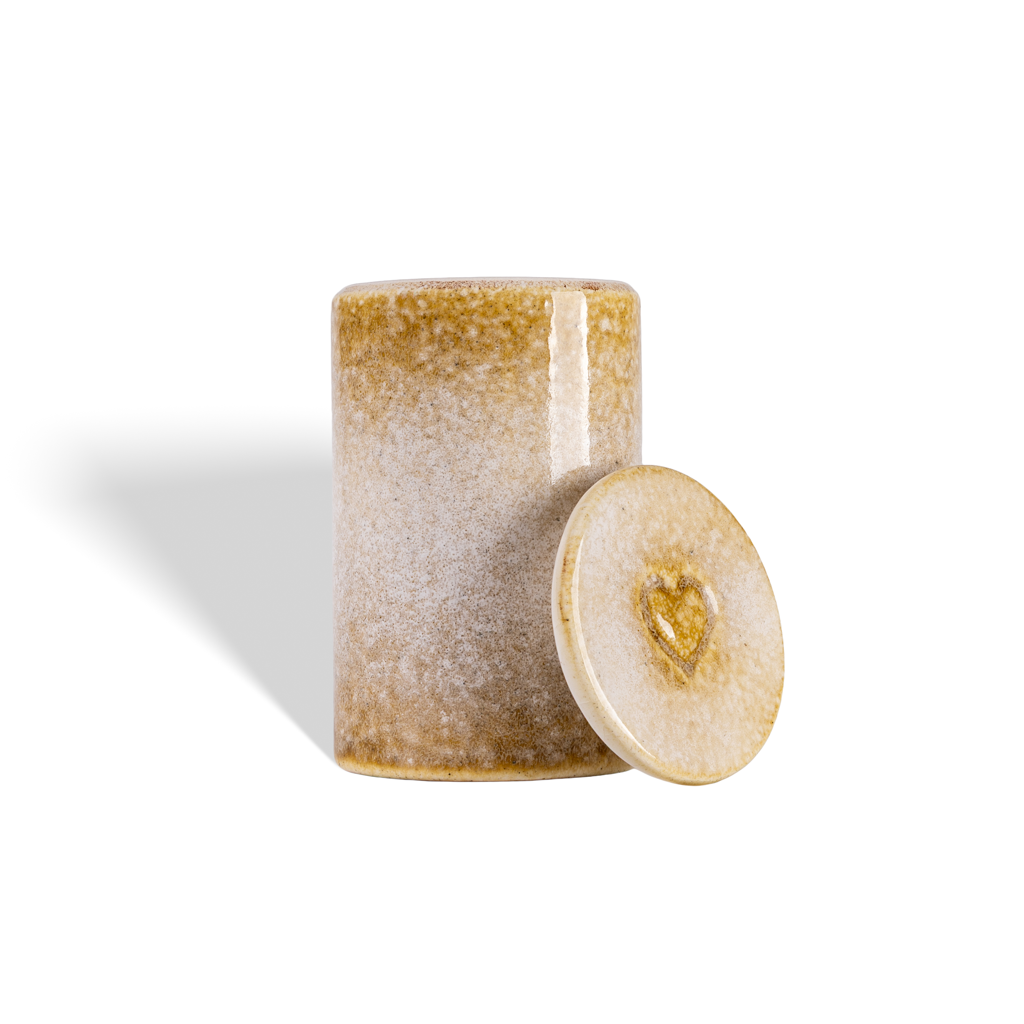 Cream Tealight Combo Urn ceramic pet urn, 200 ml