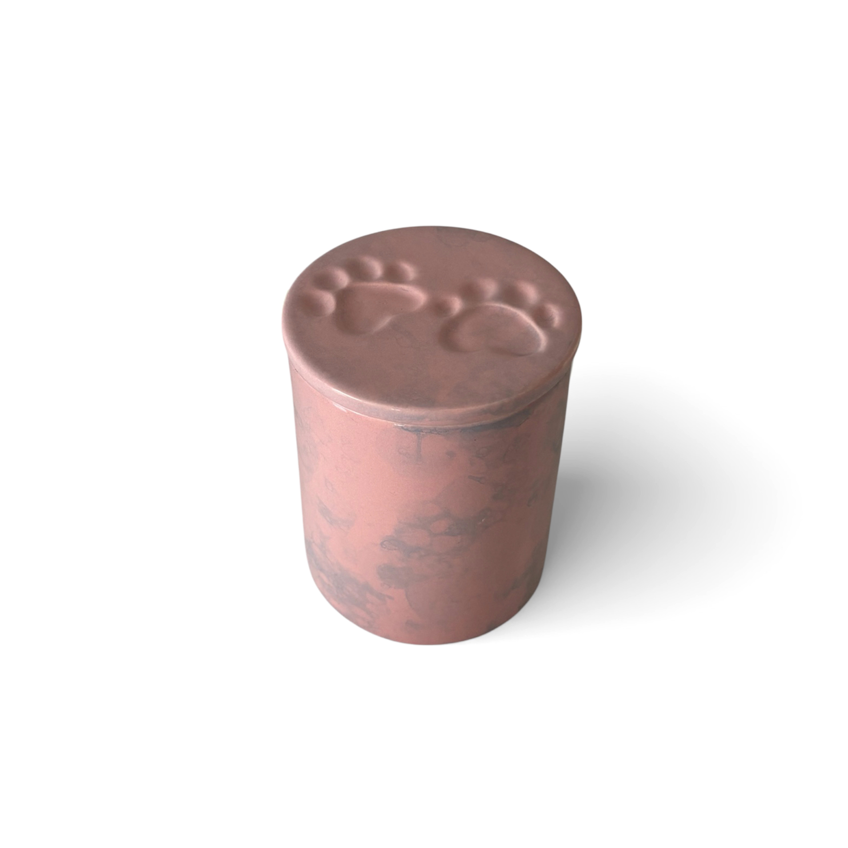 Blush marble Two Paws Urn ceramic pet urn, 500 ml